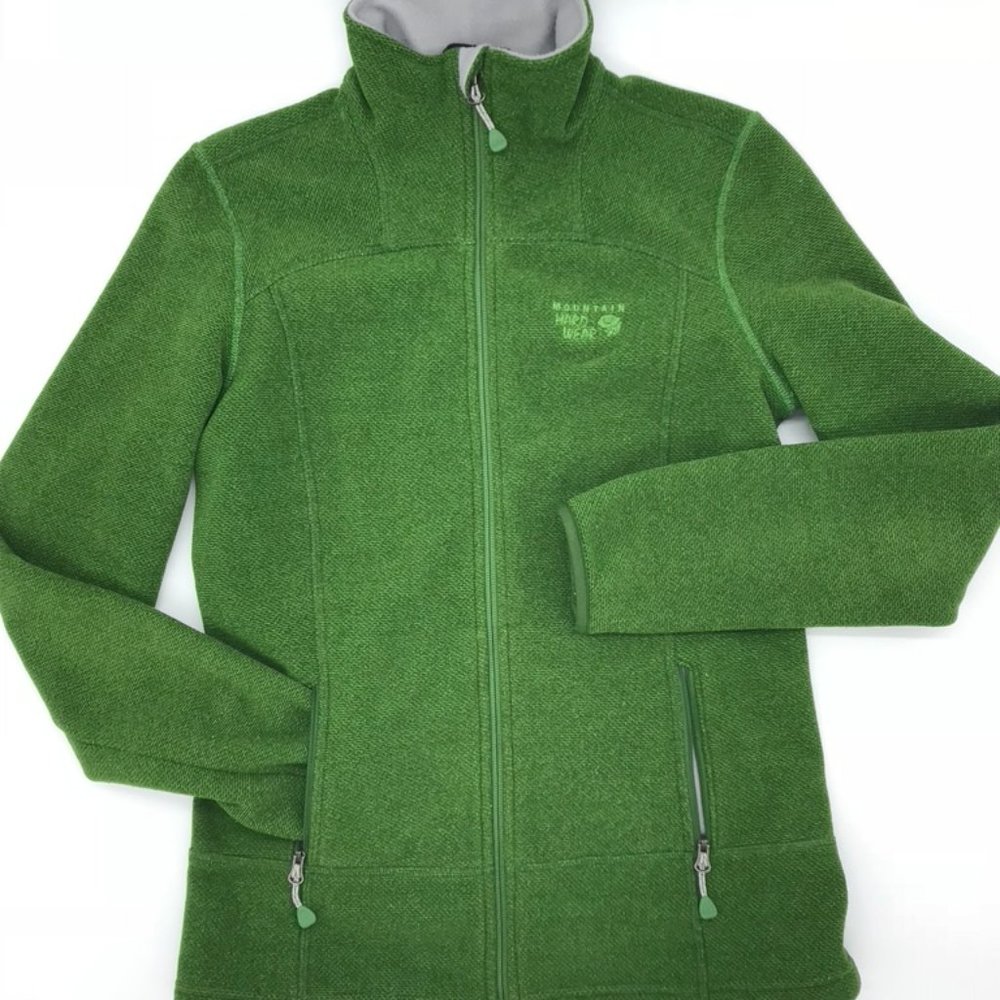 Mountain Hardwear Green Knit Jacket Size XS